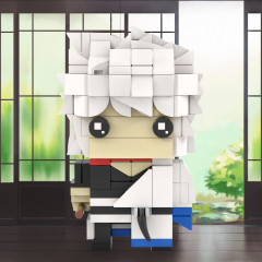 MOC7121 Gintama Anime Leading Character Sakata Gintoki 233Pcs Square Head Bricks Action Model DIY Educational Building Blocks Kids Gift Toys
