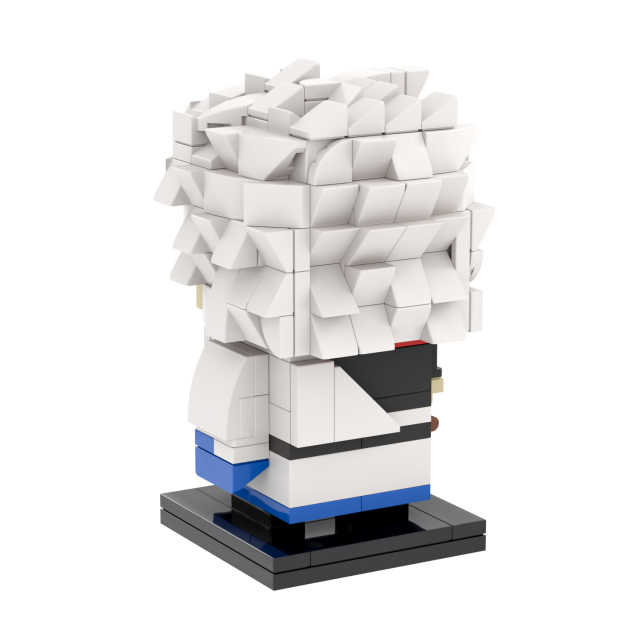 MOC7121 Gintama Anime Leading Character Sakata Gintoki 233Pcs Square Head Bricks Action Model DIY Educational Building Blocks Kids Gift Toys