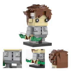 MOC7129 Shepherds 153Pcs Square Head Bricks The Boy and the Heron Anime Cartoon Movie Character Educational Building Blocks Kids Toys