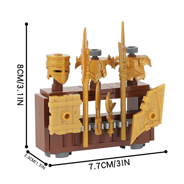MOC5063-A Lego Medieval Weapon rack military city wall fort fortress toys soldiers army building blocks sets Toys for kids