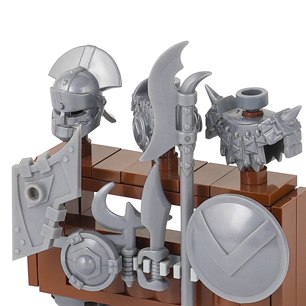 MOC5063-C Lego Medieval Weapon rack military city wall fort fortress toys soldiers army building blocks sets Toys for kids