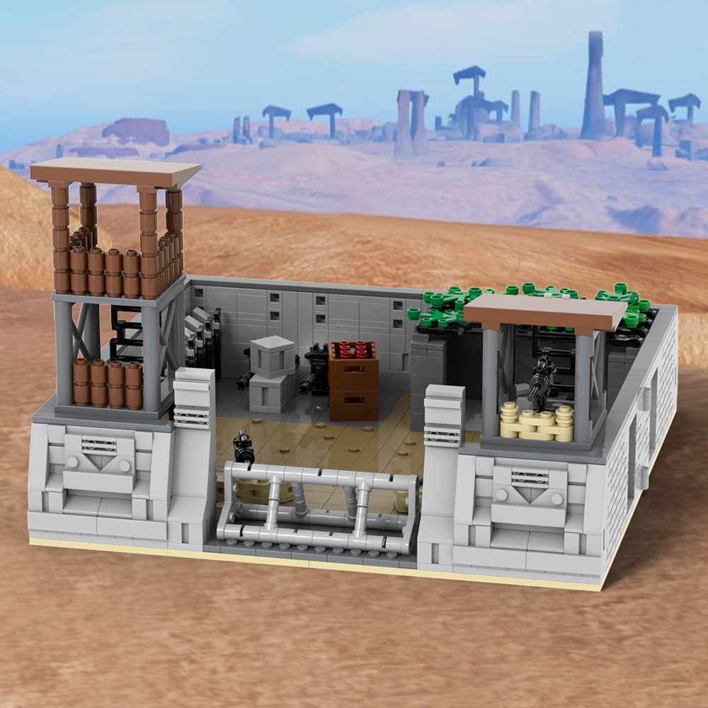 MOC5070 Lego military bases Broken house battlefield Wreckage building WW2 War scene toys soldiers army building blocks sets Toys for kids