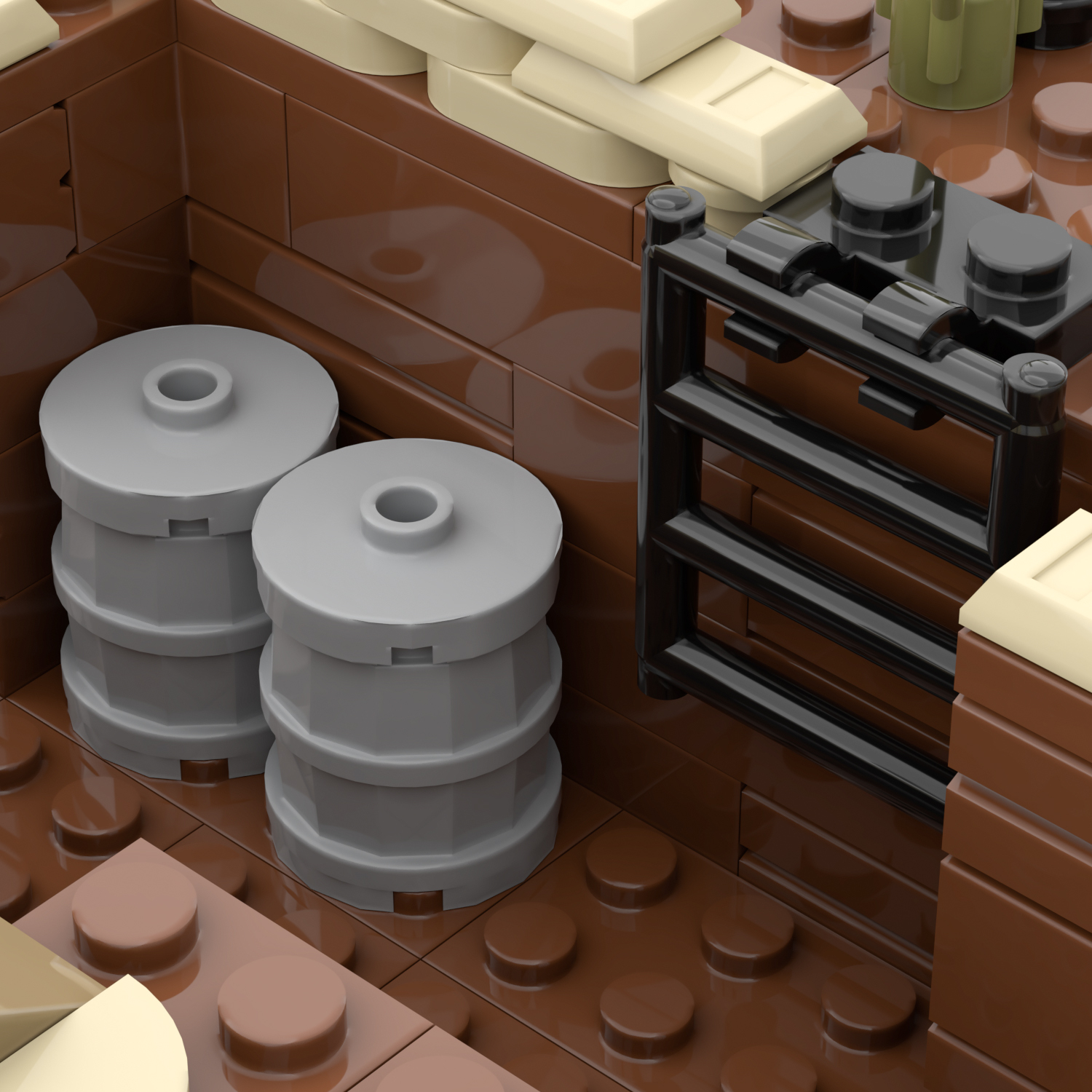 MOC5064-B Lego military Broken house War scene conference center military base building WW2 War scene toys soldiers army building blocks sets Toys for kids