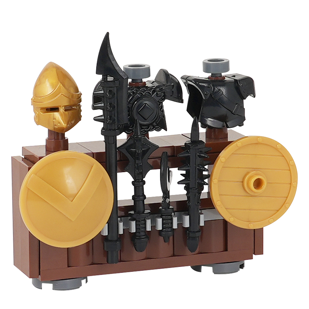 MOC5063-B Lego Medieval Weapon rack military city wall fort fortress toys soldiers army building blocks sets Toys for kids