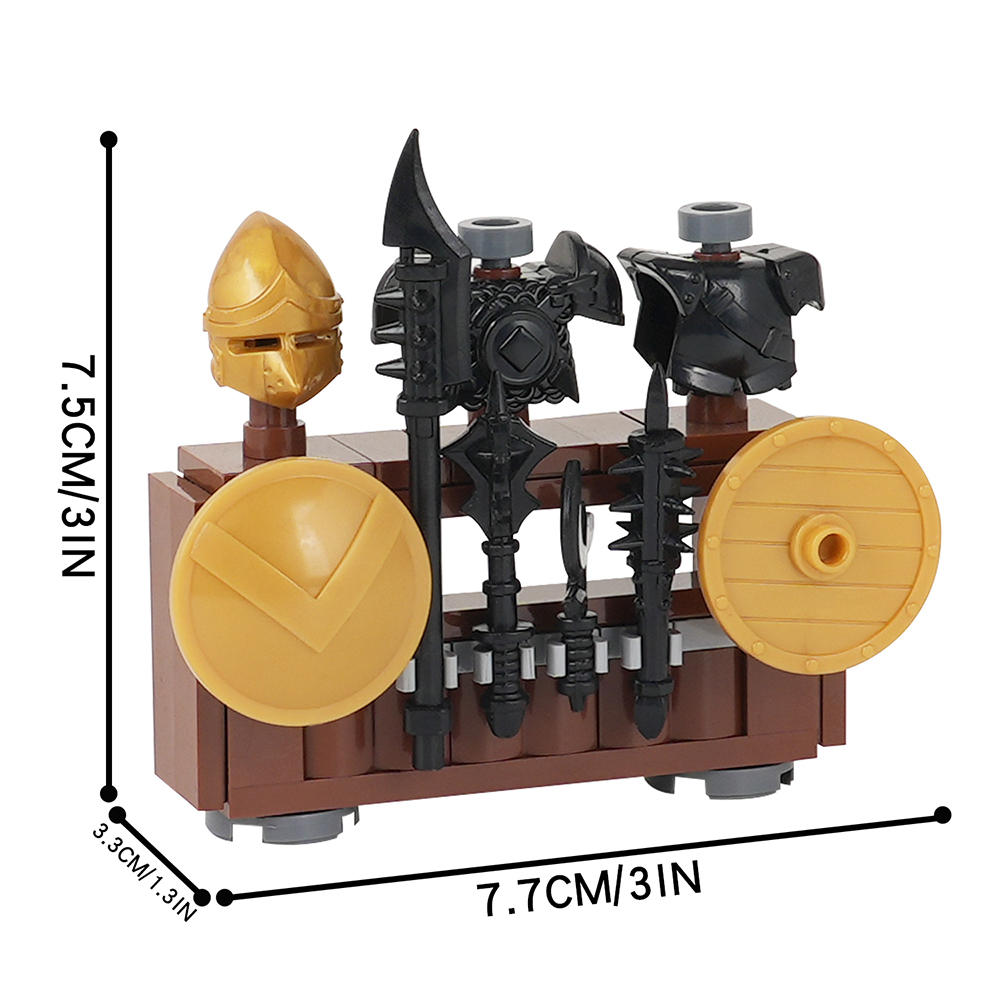 MOC5063-B Lego Medieval Weapon rack military city wall fort fortress toys soldiers army building blocks sets Toys for kids