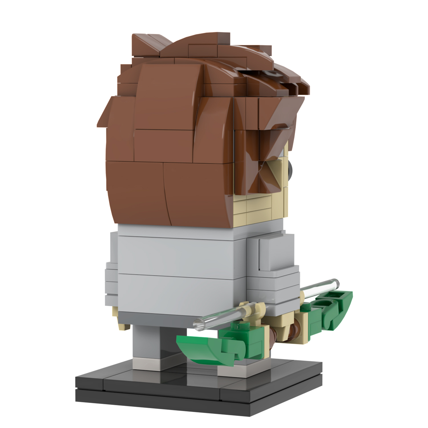MOC7129 Shepherds 153Pcs Square Head Bricks The Boy and the Heron Anime Cartoon Movie Character Educational Building Blocks Kids Toys