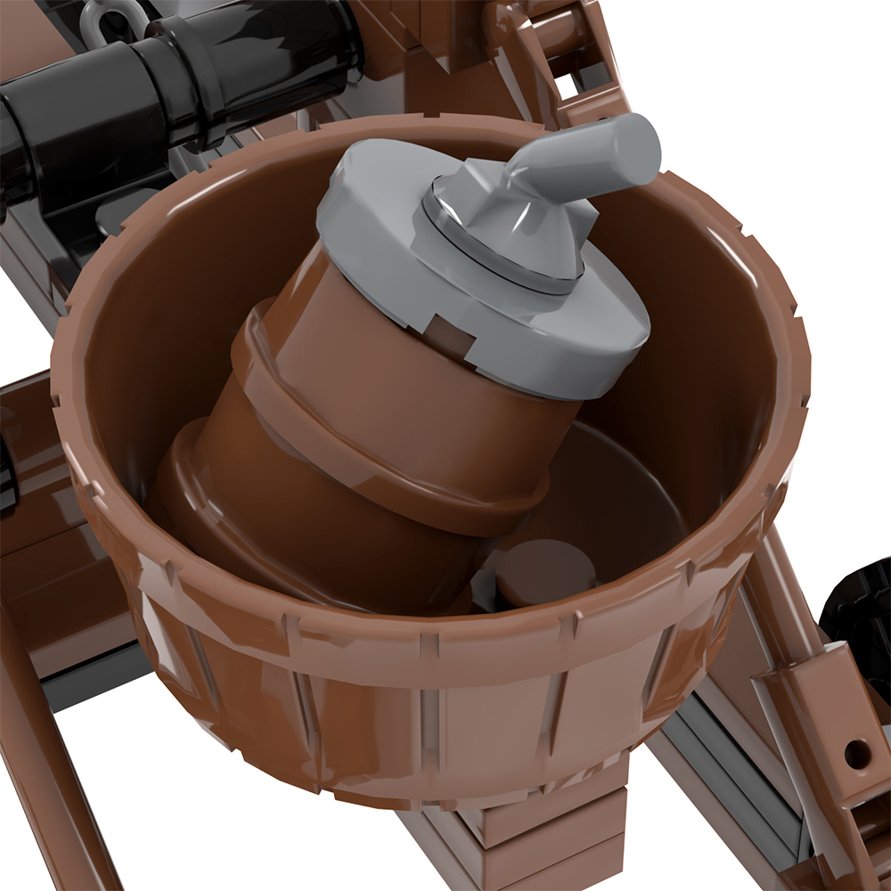 MOC5067 Lego military Bomb barrel catapult War scene military base building WW2 War scene toys soldiers army building blocks sets Toys for kids