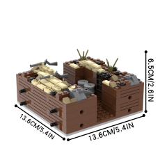 MOC5064-B Lego military Broken house War scene conference center military base building WW2 War scene toys soldiers army building blocks sets Toys for kids