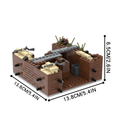 MOC5064-C Lego military Broken house War scene conference center military base building WW2 War scene toys soldiers army building blocks sets Toys for kids
