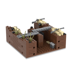 MOC5064-C Lego military Broken house War scene conference center military base building WW2 War scene toys soldiers army building blocks sets Toys for kids