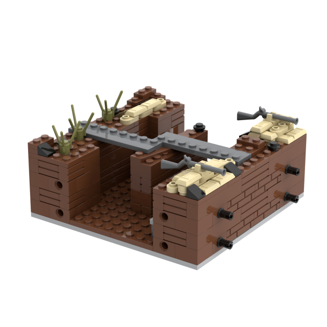 MOC5064-C Lego military Broken house War scene conference center military base building WW2 War scene toys soldiers army building blocks sets Toys for kids
