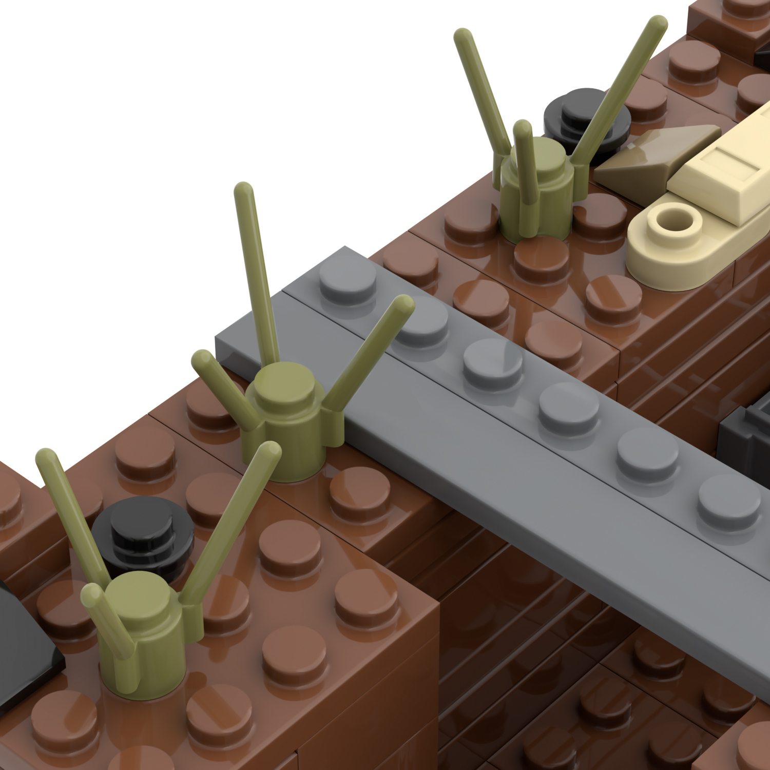 MOC5064-C Lego military Broken house War scene conference center military base building WW2 War scene toys soldiers army building blocks sets Toys for kids