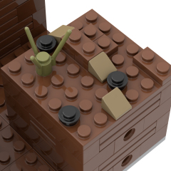 MOC5064-A Lego military Broken house War scene conference center military base building WW2 War scene toys soldiers army building blocks sets Toys for kids