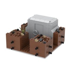 MOC5064-A Lego military Broken house War scene conference center military base building WW2 War scene toys soldiers army building blocks sets Toys for kids