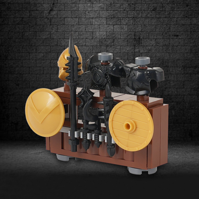 MOC5063-B Lego Medieval Weapon rack military city wall fort fortress toys soldiers army building blocks sets Toys for kids
