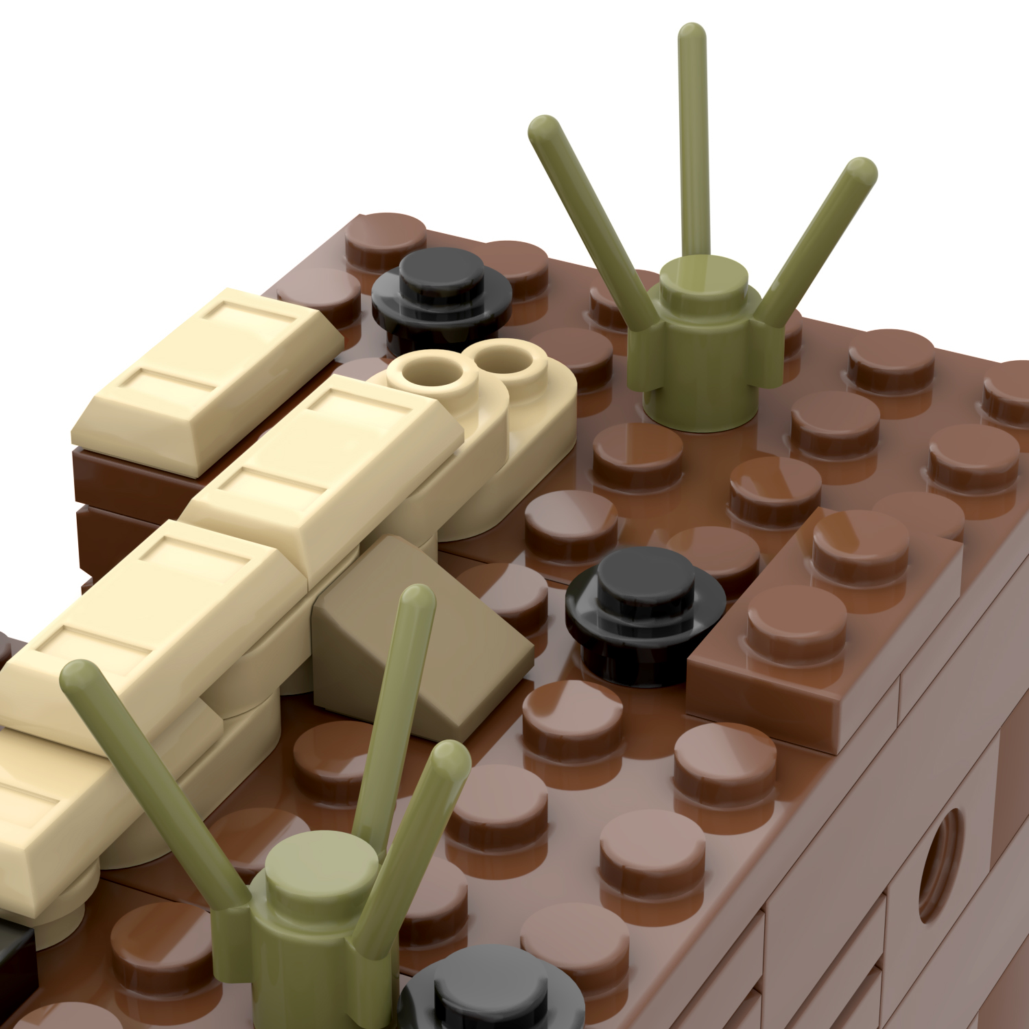 MOC5064-B Lego military Broken house War scene conference center military base building WW2 War scene toys soldiers army building blocks sets Toys for kids