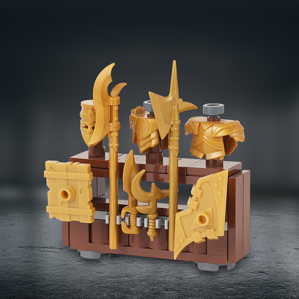 MOC5063-A Lego Medieval Weapon rack military city wall fort fortress toys soldiers army building blocks sets Toys for kids