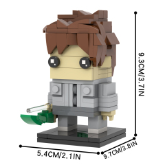 MOC7129 Shepherds 153Pcs Square Head Bricks The Boy and the Heron Anime Cartoon Movie Character Educational Building Blocks Kids Toys