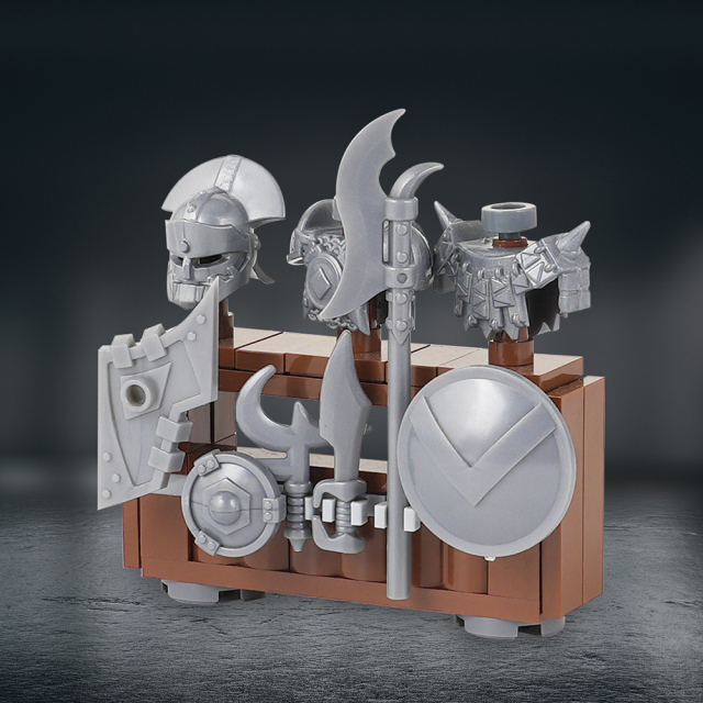 MOC5063-C Lego Medieval Weapon rack military city wall fort fortress toys soldiers army building blocks sets Toys for kids