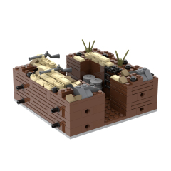 MOC5064-B Lego military Broken house War scene conference center military base building WW2 War scene toys soldiers army building blocks sets Toys for kids