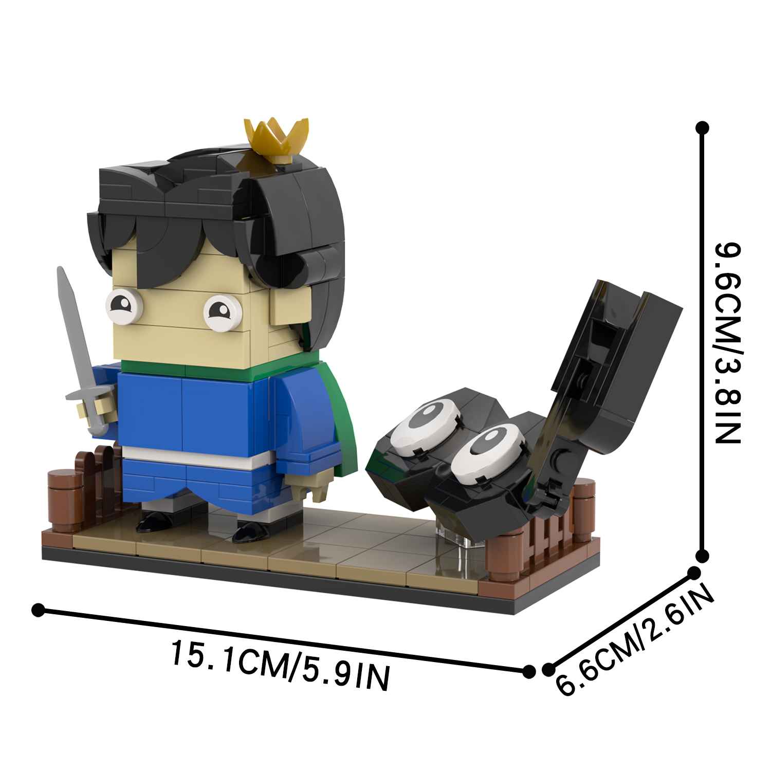 MOC7108 Anime Character 199Pcs Pojji Prince Square Head Bricks Ranking of Kings Educational Particles Diy Building Blocks Kids Toys for Birthday Gift