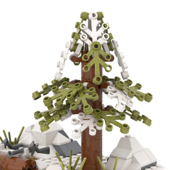 MOC5077-C Lego military Snow the front line Corner 1 building WW2 War scene toys soldiers army building blocks sets Toys for kids