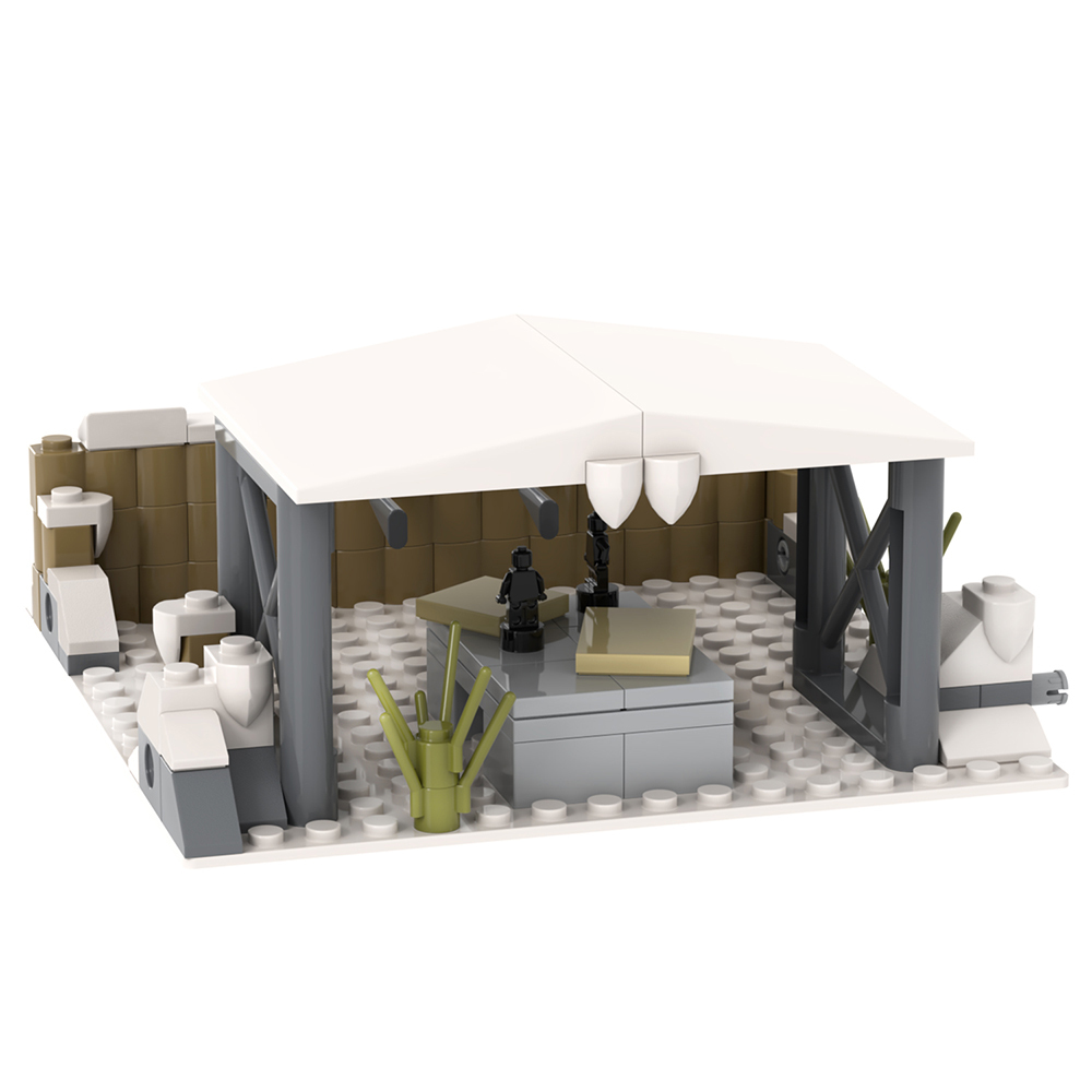 MOC5077-F Lego military Snow Command center building WW2 War scene toys soldiers army building blocks sets Toys for kids