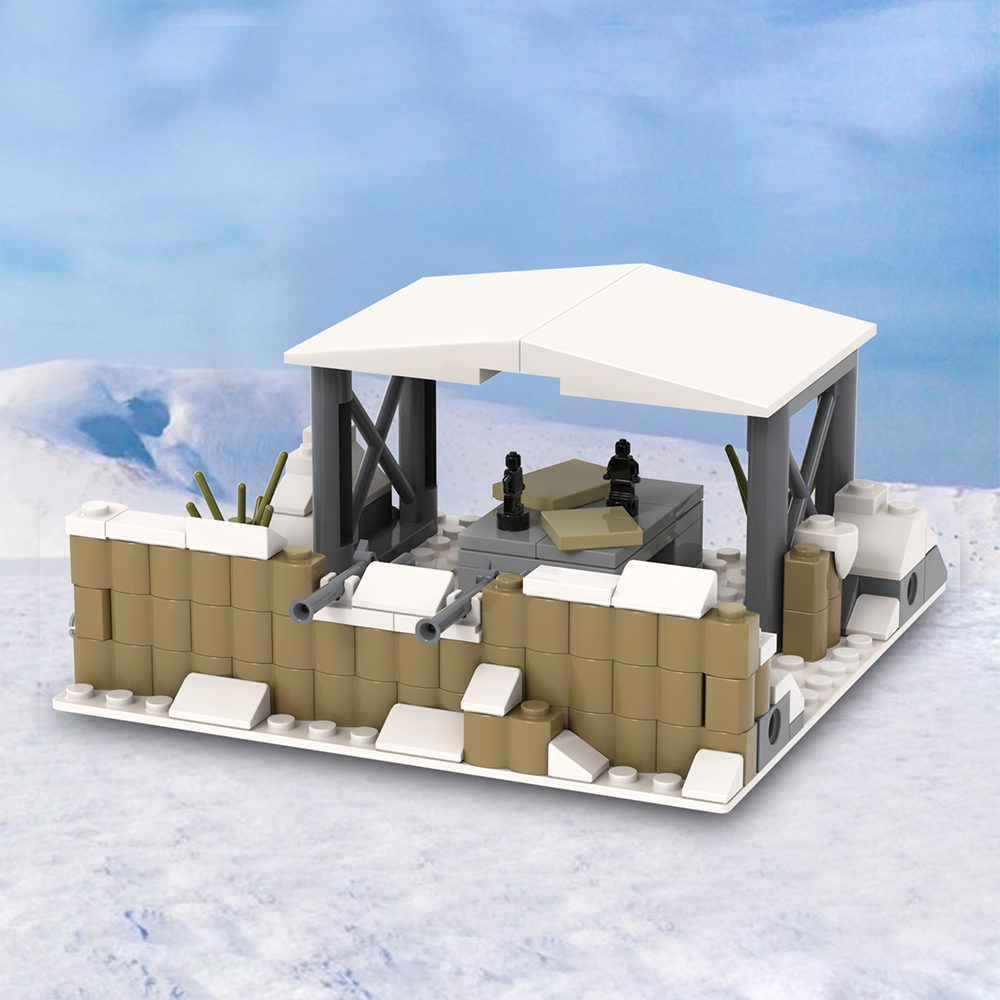 MOC5077-F Lego military Snow Command center building WW2 War scene toys soldiers army building blocks sets Toys for kids