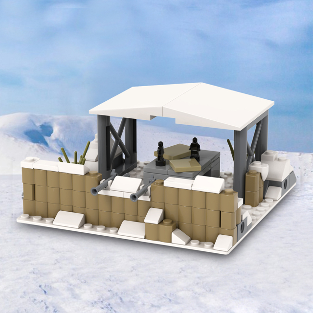 MOC5077-F Lego military Snow Command center building WW2 War scene toys soldiers army building blocks sets Toys for kids