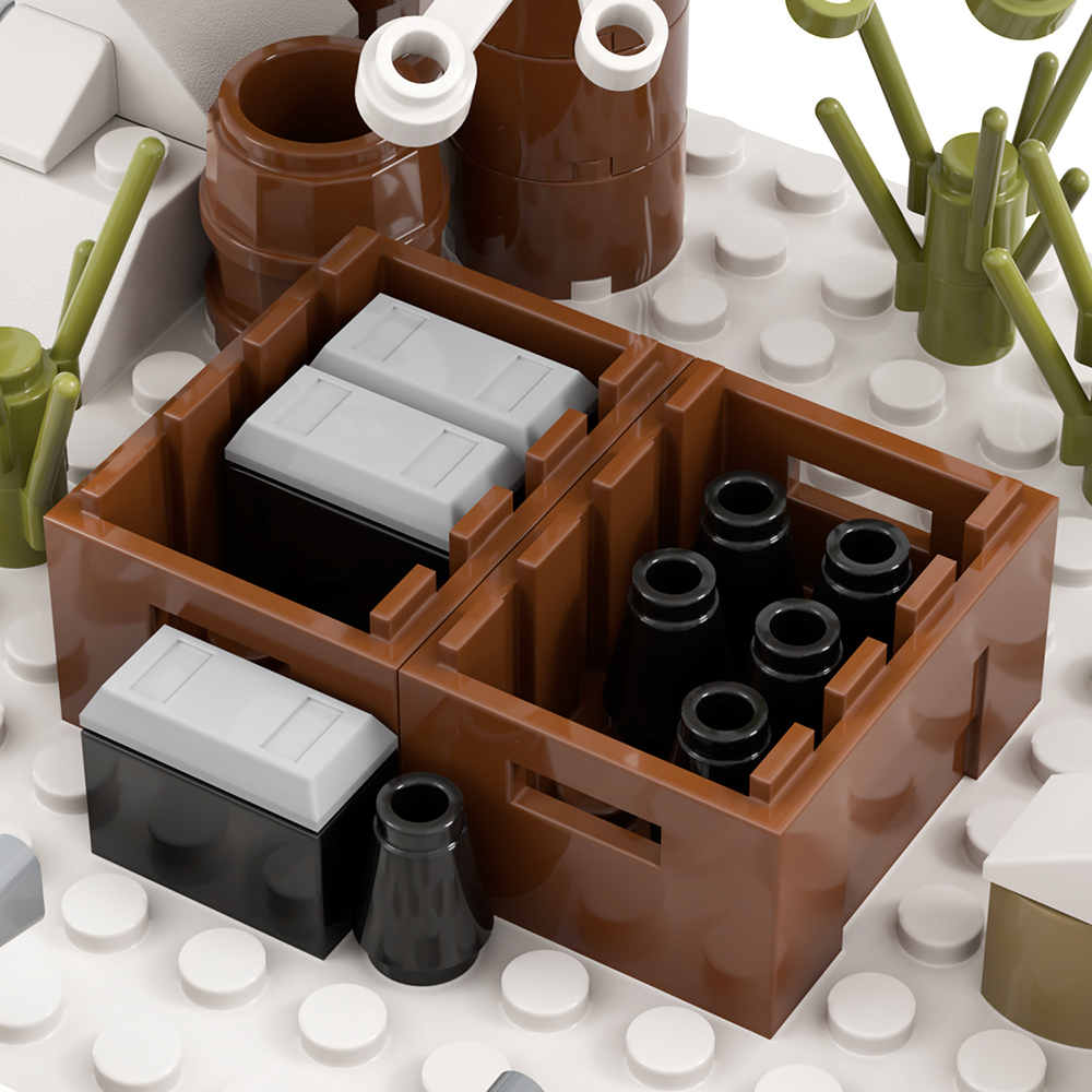 MOC5077-A Lego military Snow the front line building WW2 War scene toys soldiers army building blocks sets Toys for kids