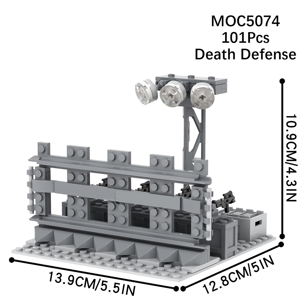 MOC5074 Lego military Death defense building WW2 War scene toys soldiers army building blocks sets Toys for kids