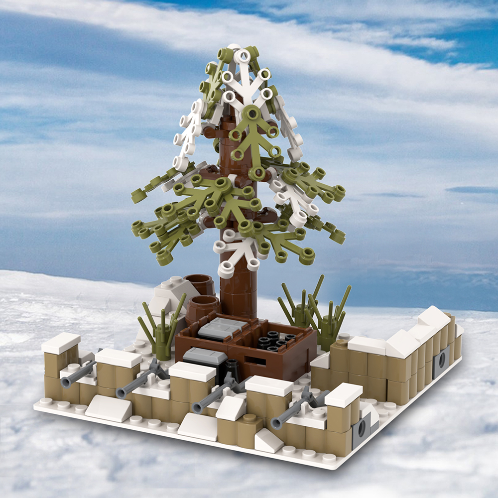 MOC5077-A Lego military Snow the front line building WW2 War scene toys soldiers army building blocks sets Toys for kids