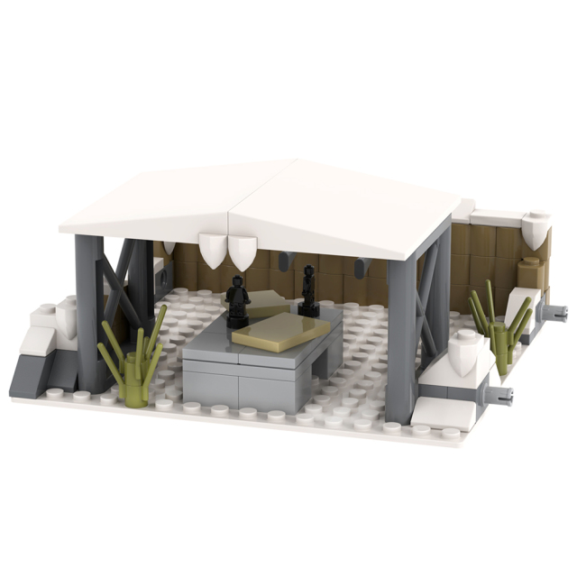 MOC5077-F Lego military Snow Command center building WW2 War scene toys soldiers army building blocks sets Toys for kids