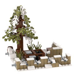 MOC5077-A Lego military Snow the front line building WW2 War scene toys soldiers army building blocks sets Toys for kids