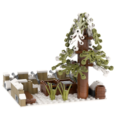 MOC5077-A Lego military Snow the front line building WW2 War scene toys soldiers army building blocks sets Toys for kids