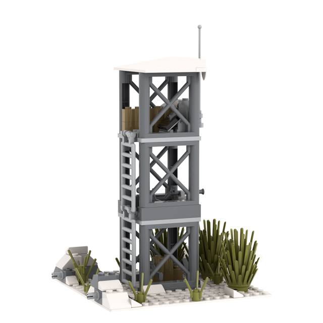 MOC5077-D Lego military Snow Watchtower the front line Corner 1 building WW2 War scene toys soldiers army building blocks sets Toys for kids