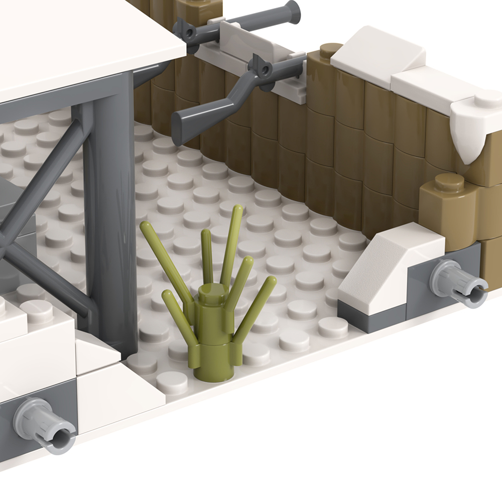MOC5077-F Lego military Snow Command center building WW2 War scene toys soldiers army building blocks sets Toys for kids