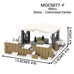 MOC5077-F Lego military Snow Command center building WW2 War scene toys soldiers army building blocks sets Toys for kids
