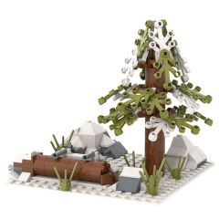 MOC5077-C Lego military Snow the front line Corner 1 building WW2 War scene toys soldiers army building blocks sets Toys for kids