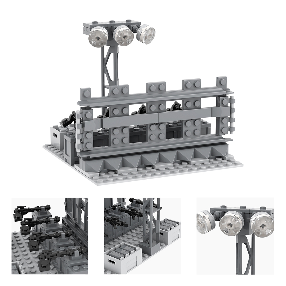 MOC5074 Lego military Death defense building WW2 War scene toys soldiers army building blocks sets Toys for kids