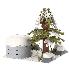 MOC5077-E Lego military Snow bunkers the front line Corner 1 building WW2 War scene toys soldiers army building blocks sets Toys for kids