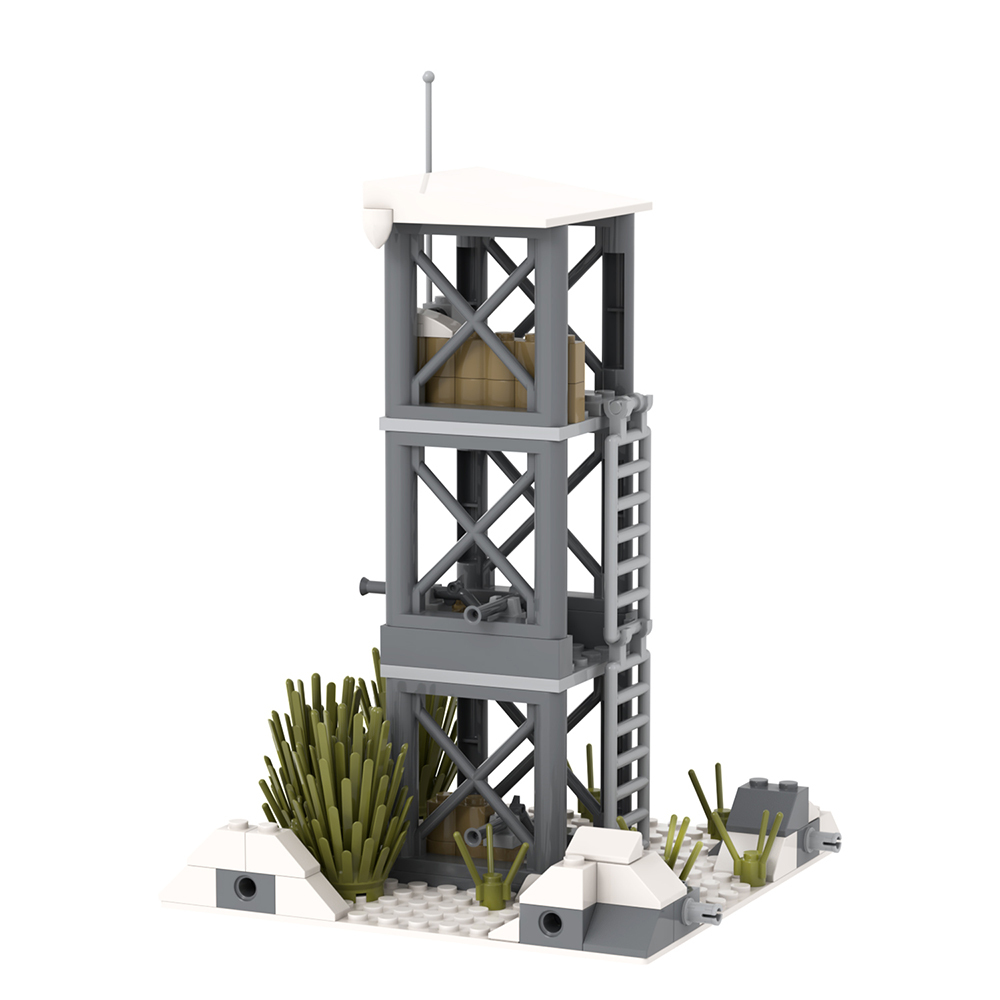 MOC5077-D Lego military Snow Watchtower the front line Corner 1 building WW2 War scene toys soldiers army building blocks sets Toys for kids
