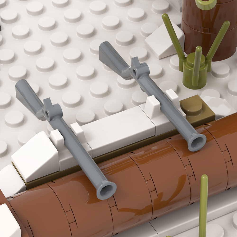 MOC5077-C Lego military Snow the front line Corner 1 building WW2 War scene toys soldiers army building blocks sets Toys for kids