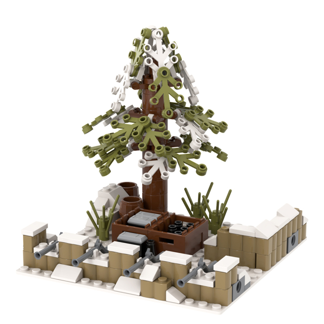 MOC5077-A Lego military Snow the front line building WW2 War scene toys soldiers army building blocks sets Toys for kids