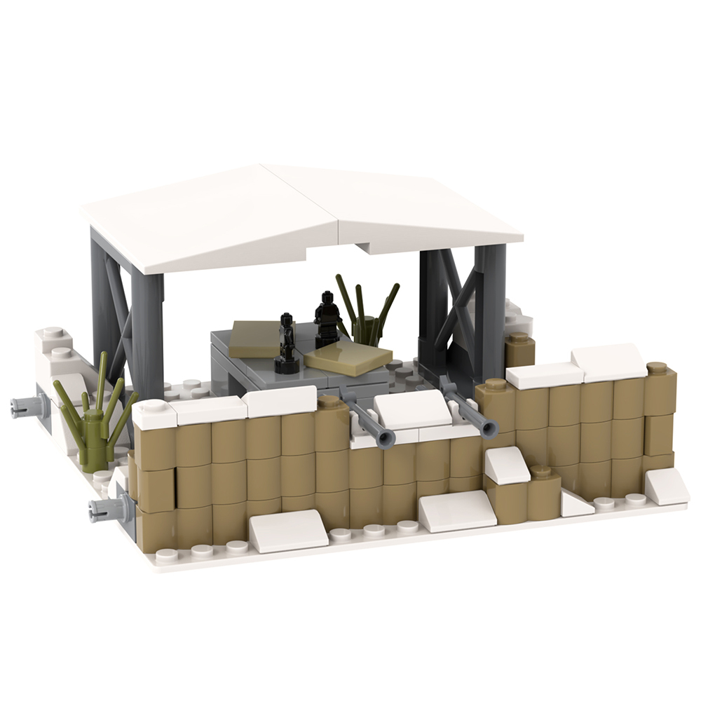 MOC5077-F Lego military Snow Command center building WW2 War scene toys soldiers army building blocks sets Toys for kids