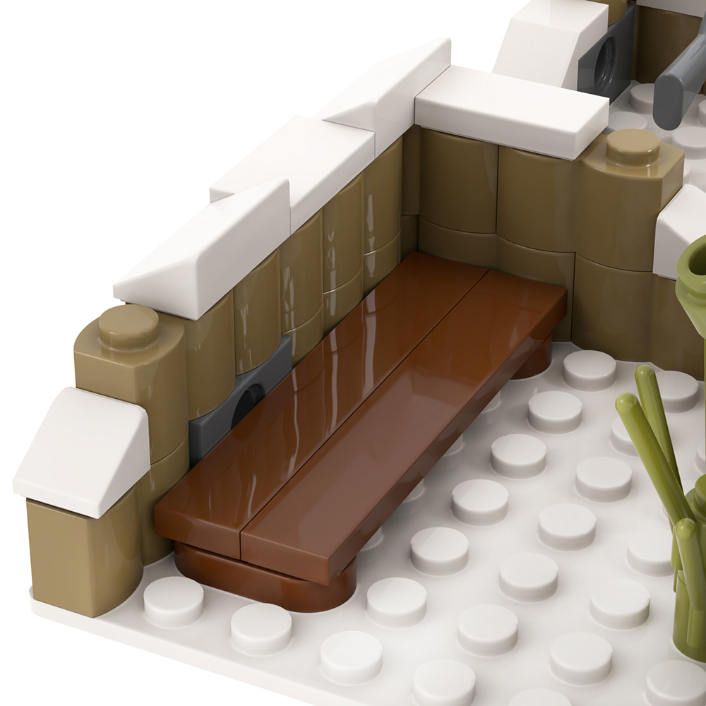 MOC5077-A Lego military Snow the front line building WW2 War scene toys soldiers army building blocks sets Toys for kids