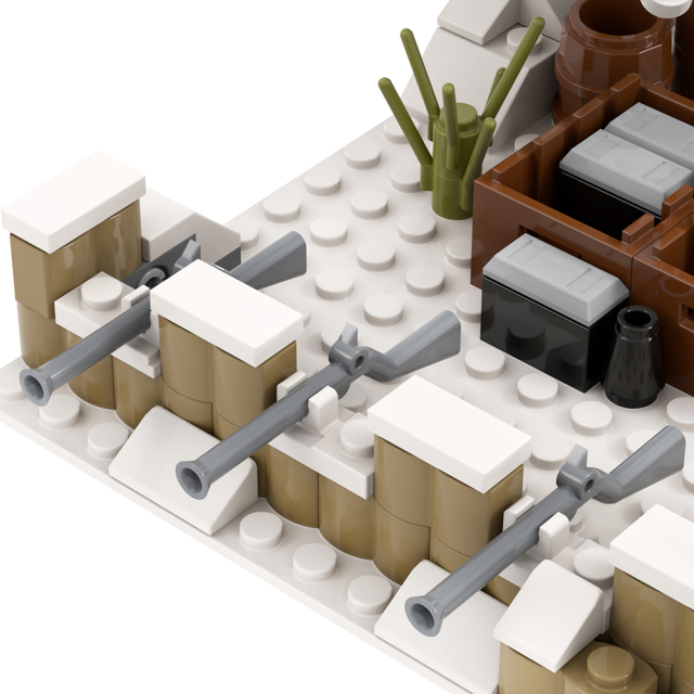 MOC5077-A Lego military Snow the front line building WW2 War scene toys soldiers army building blocks sets Toys for kids