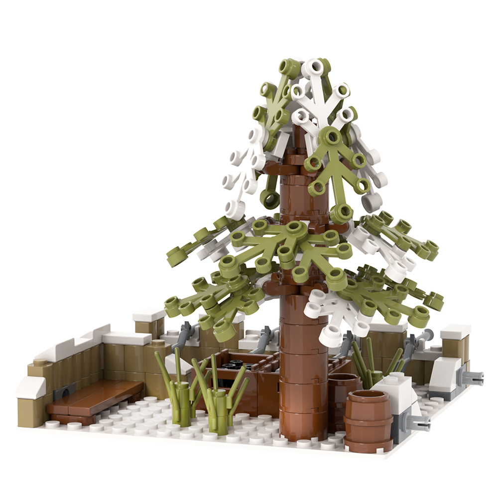 MOC5077-A Lego military Snow the front line building WW2 War scene toys soldiers army building blocks sets Toys for kids