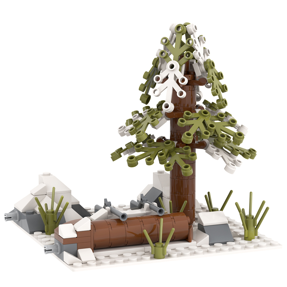 MOC5077-C Lego military Snow the front line Corner 1 building WW2 War scene toys soldiers army building blocks sets Toys for kids