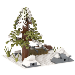 MOC5077-C Lego military Snow the front line Corner 1 building WW2 War scene toys soldiers army building blocks sets Toys for kids